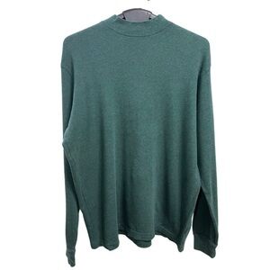 Croft & Barrow Cotton Sweater Men’s Size XLT Dark Green Long Sleeve Mock Neck